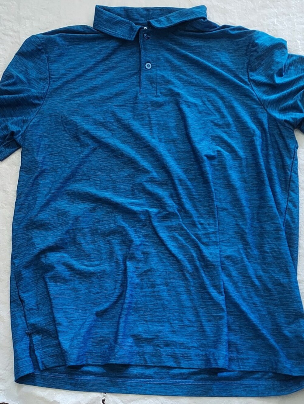 Men's Performance Polo in Heathered Blue
